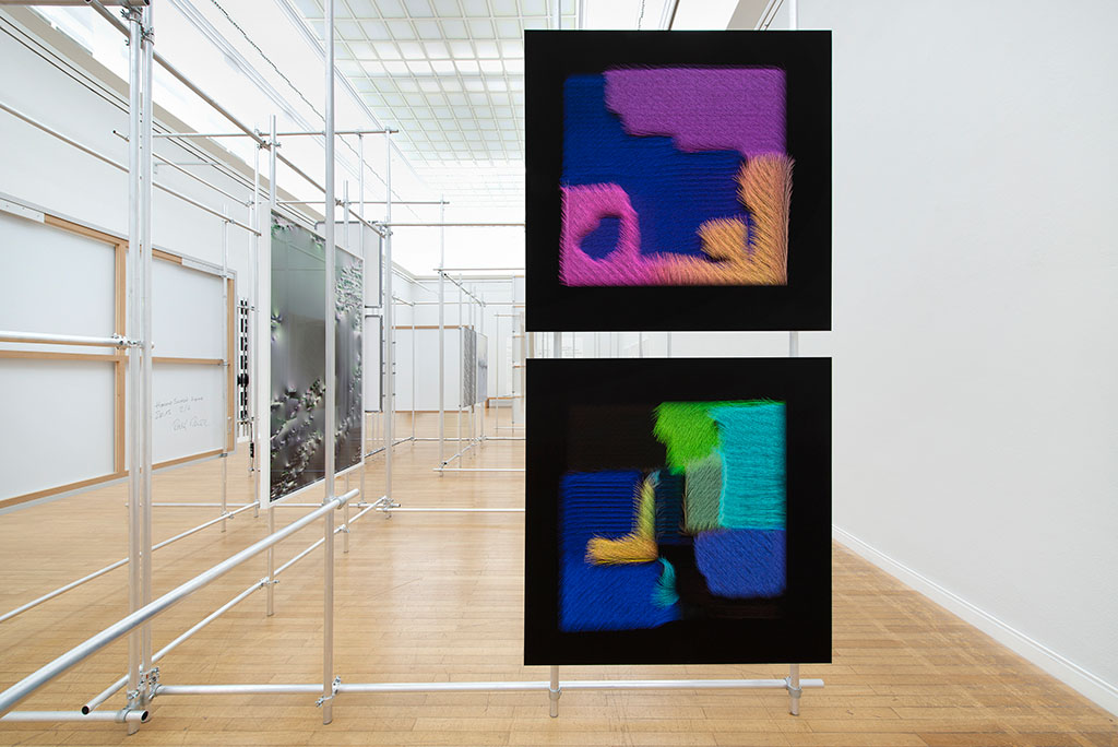 Gallery exhibition of Manipulations series, AI artwork by David Young